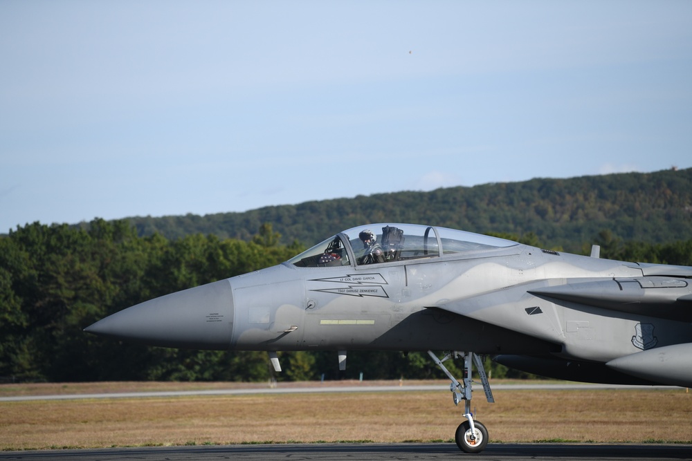 A chapter closed, 104th Fighter  Wing Commander takes final flight