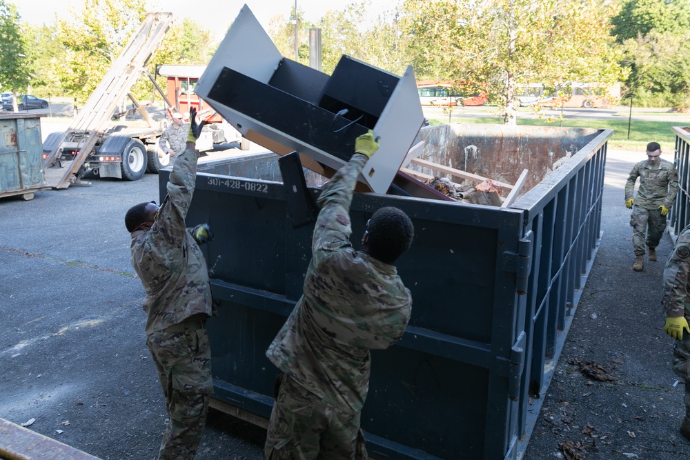 National Guardsmen clear out buildings for Capital Guardian Youth ChalleNGe Academy