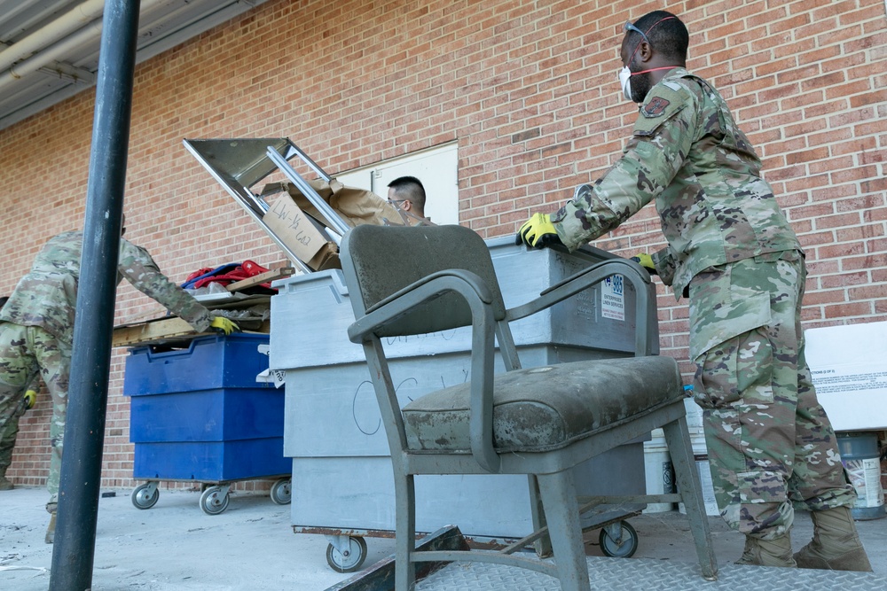 National Guardsmen clear out buildings for Capital Guardian Youth ChalleNGe Academy