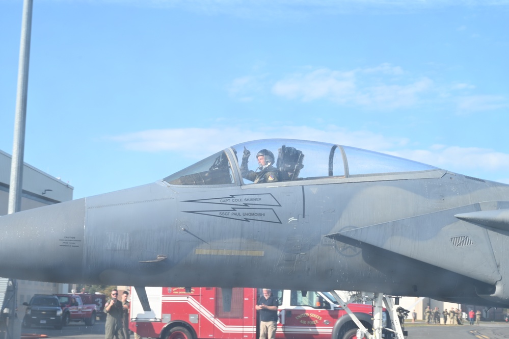 A chapter closed, 104th Fighter  Wing Commander takes final flight