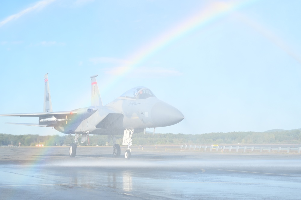 A chapter closed, 104th Fighter  Wing Commander takes final flight