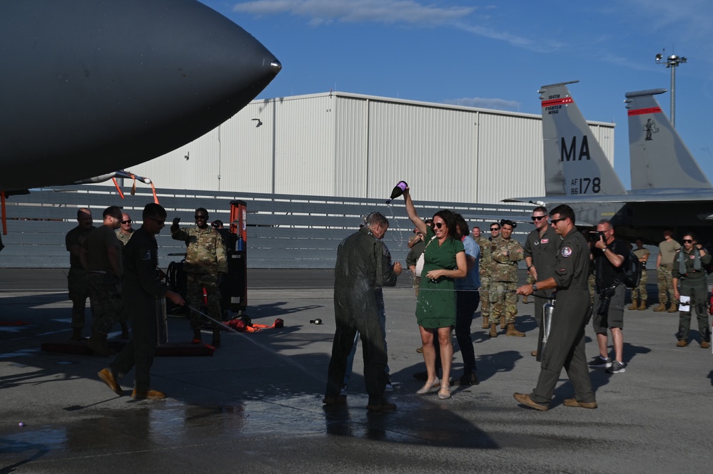 A chapter closed, 104th Fighter  Wing Commander takes final flight