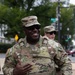 A Mississippi National Guard Soldier laughs with troops in Washington, D.C.