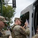 A Mississippi National Guard Soldier signs meal distribution paperwork
