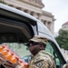 A Mississippi National Guard Soldier receives Gatorade while on patrol in Washington, D.C.