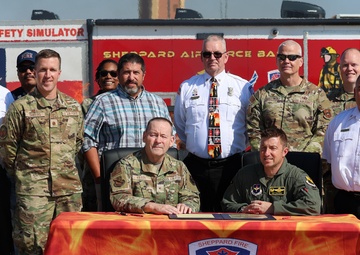 Sheppard AFB National Fire Prevention Week Proclamation Signing