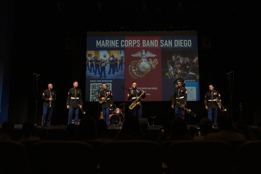 Marine Band San Diego Brass Band performs at Sandra Day O’Connor High School