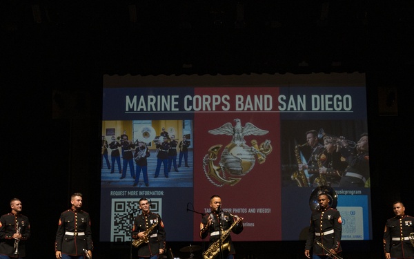 Marine Band San Diego Brass Band performs at Sandra Day O’Connor High School