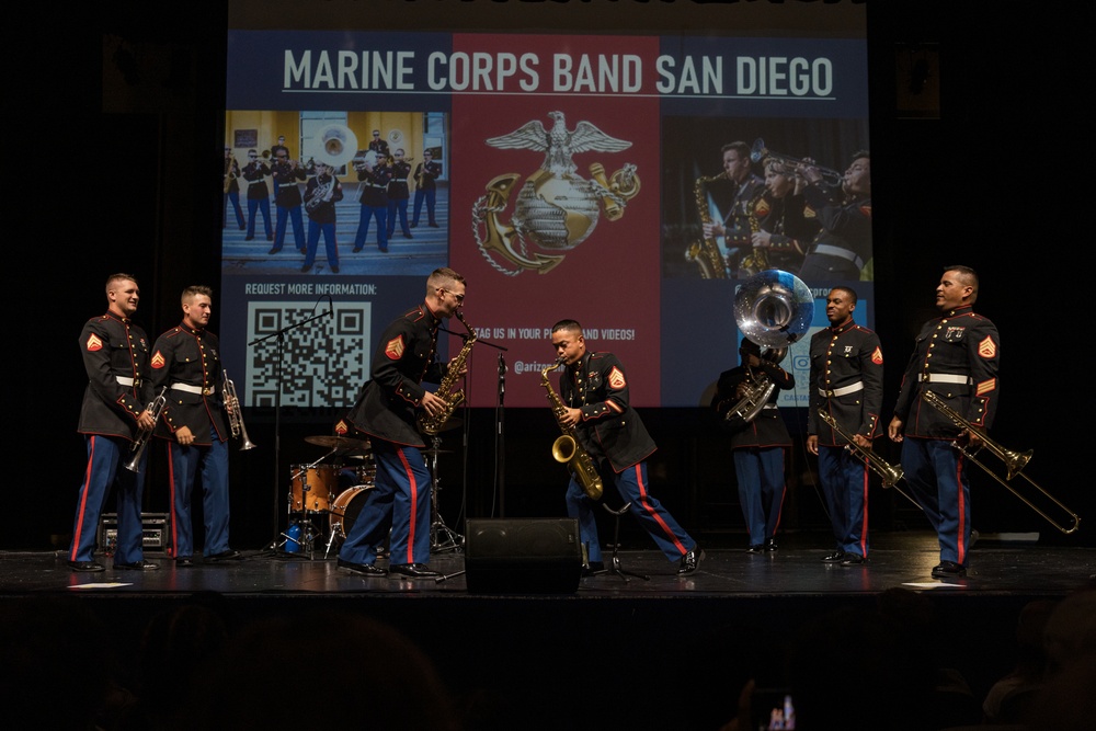 Marine Band San Diego Brass Band performs at Sandra Day O’Connor High School