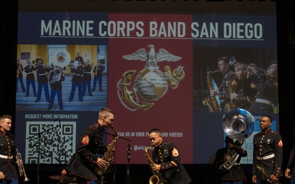 Marine Band San Diego Brass Band performs at Sandra Day O’Connor High School