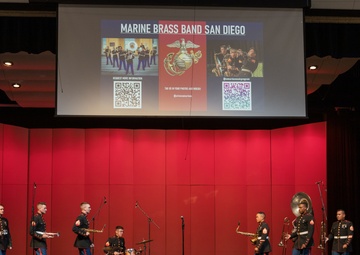 Marine Band San Diego Brass Band performs at Highland High School