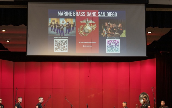 Marine Band San Diego Brass Band performs at Highland High School