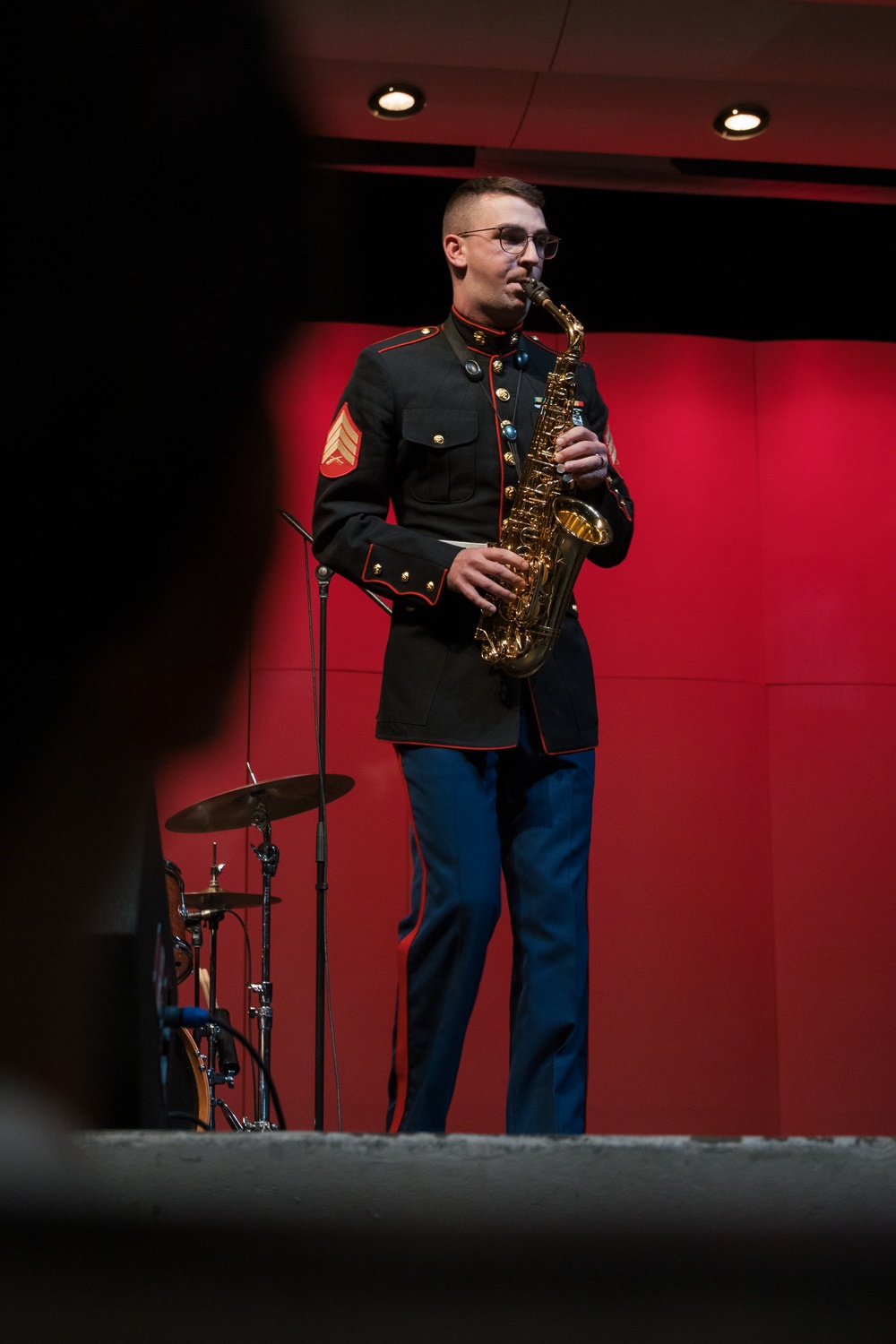 Marine Band San Diego Brass Band performs at Highland High School