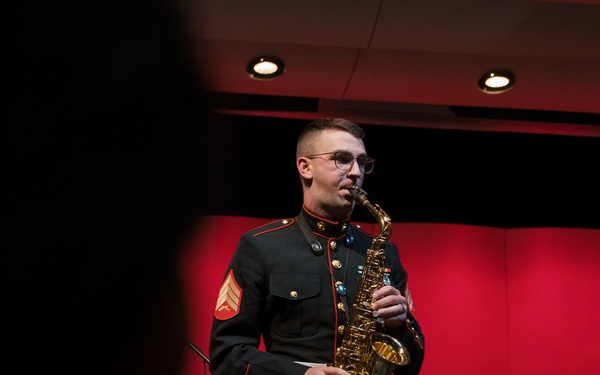 Marine Band San Diego Brass Band performs at Highland High School