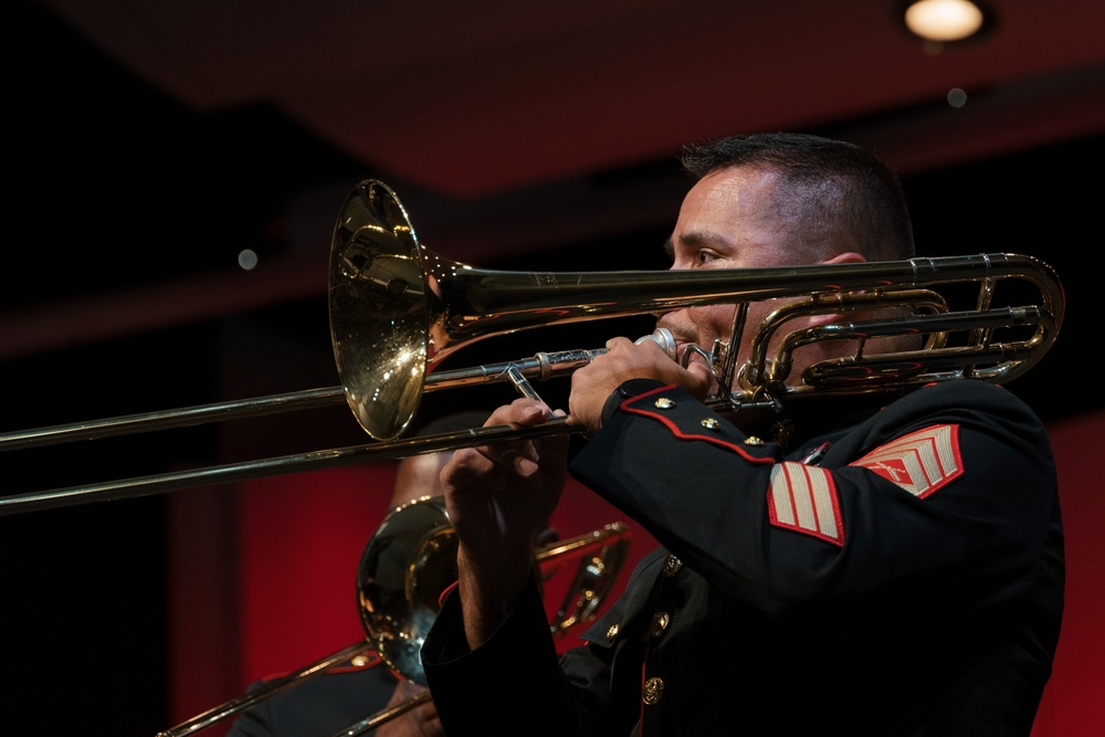 Marine Band San Diego Brass Band performs at Highland High School