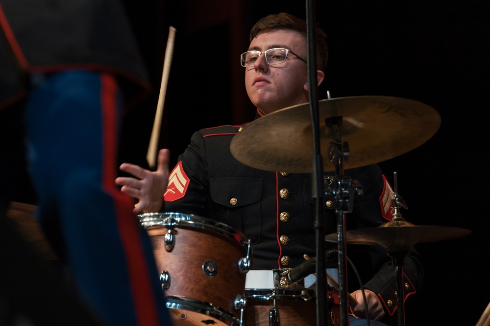 Marine Band San Diego Brass Band performs at Highland High School