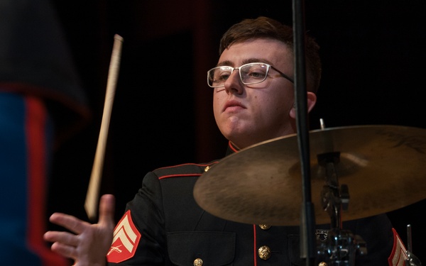 Marine Band San Diego Brass Band performs at Highland High School