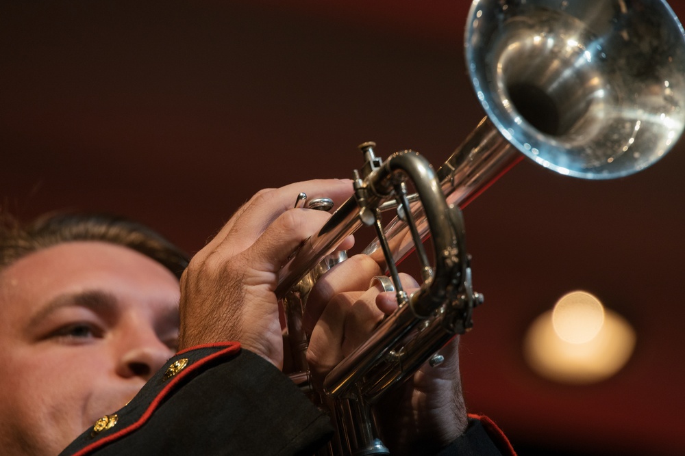 Marine Band San Diego Brass Band performs at Highland High School