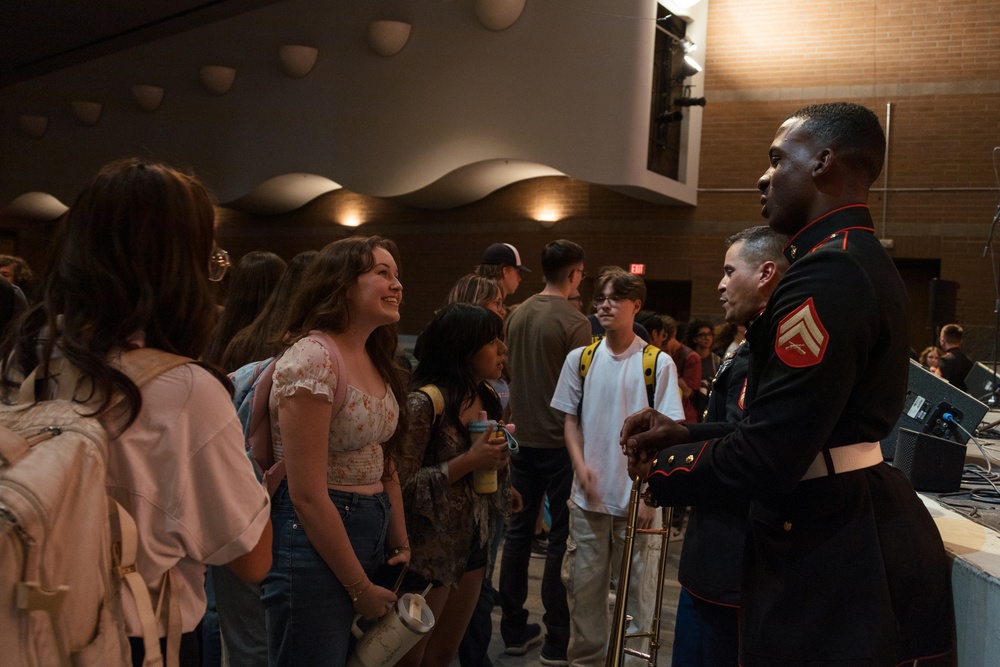 Marine Band San Diego Brass Band performs at Highland High School