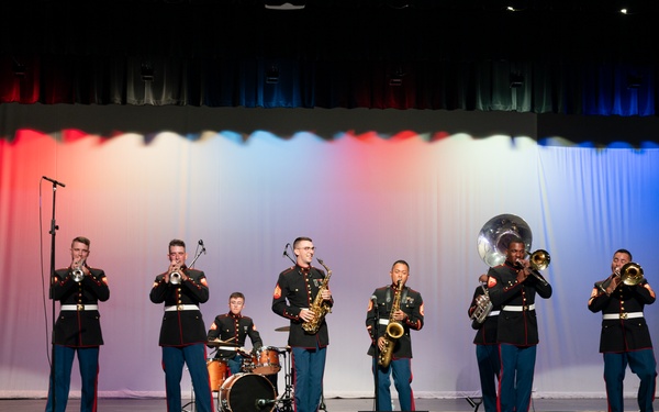 Marine Band San Diego Brass Band performs at Millennium High School