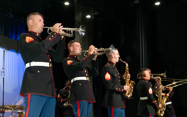 Marine Band San Diego Brass Band performs at Millennium High School