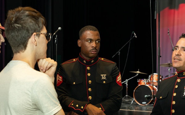 Marine Band San Diego Brass Band performs at Millennium High School