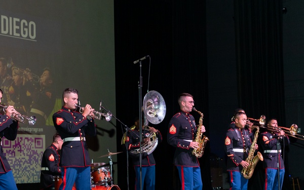 Band San Diego Brass Band performs at Crismon High School