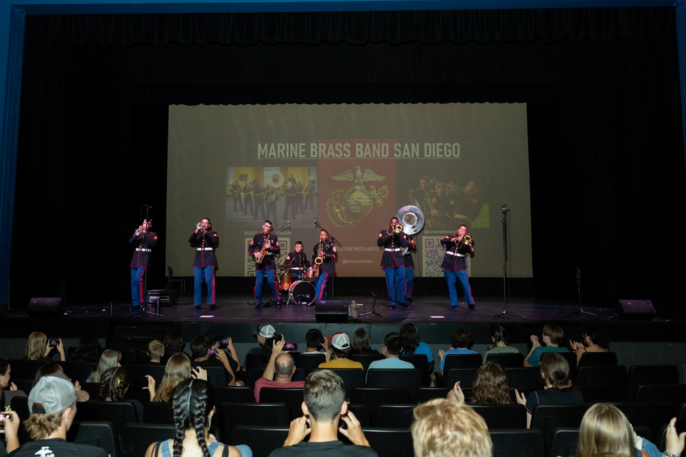 Band San Diego Brass Band performs at Crismon High School