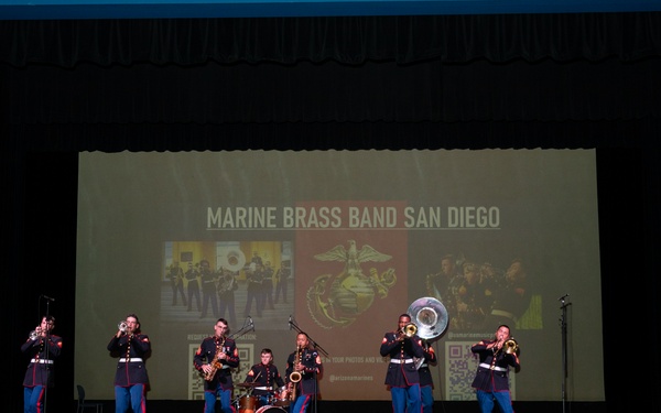 Band San Diego Brass Band performs at Crismon High School