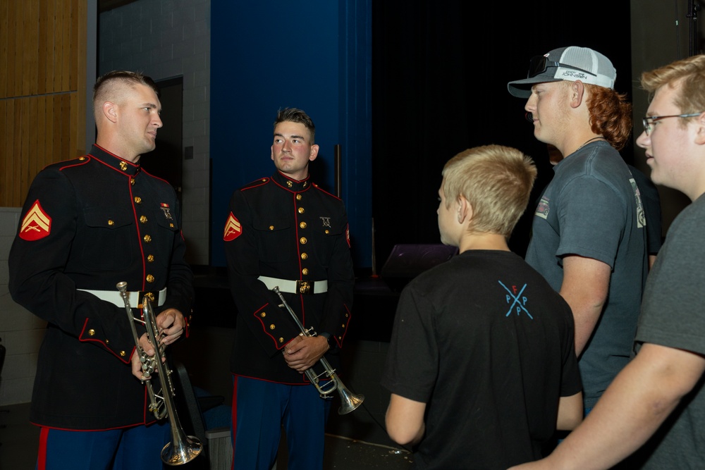 Band San Diego Brass Band performs at Crismon High School