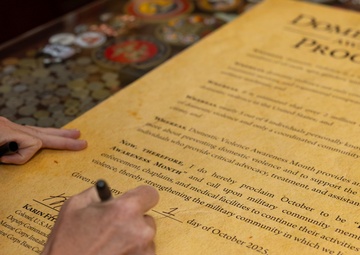 Col Fitzgerald signs Domestic Violence Prevention Proclamation