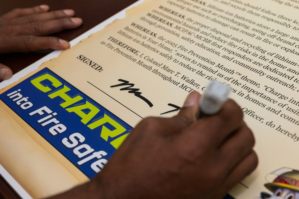 Col Walker signs Fire Prevention Proclamation