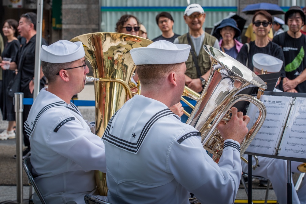 U.S. 7th Fleet Band performs at the Iicha Icha Festival