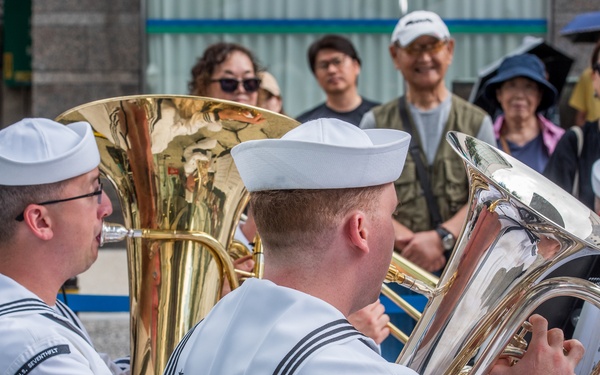 U.S. 7th Fleet Band performs at the Iicha Icha Festival
