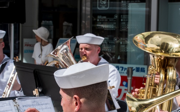 U.S. 7th Fleet Band performs at the Iicha Icha Festival