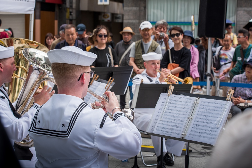 U.S. 7th Fleet Band performs at the Iicha Icha Festival