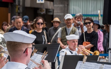 U.S. 7th Fleet Band performs at the Iicha Icha Festival