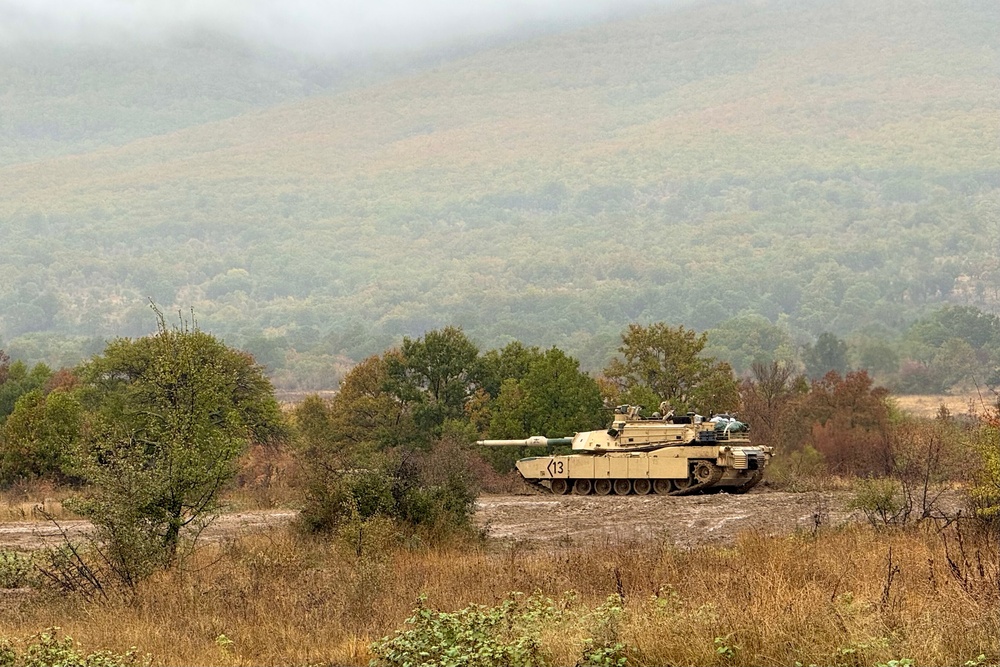 1st ABCT, 1st Infantry Division, M1A2 Abrams Conduct Table VI Gunnery at Novo Selo Training Area