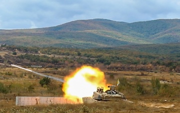 1st ABCT, 1st Infantry Division, M1A2 Abrams Conduct Table V Gunnery in Bulgaria