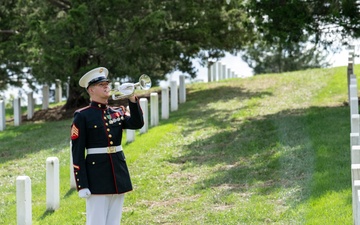 Military Funeral Honors are Conducted for U.S. Marine Corps Capt. Frederick Smith in Section 34
