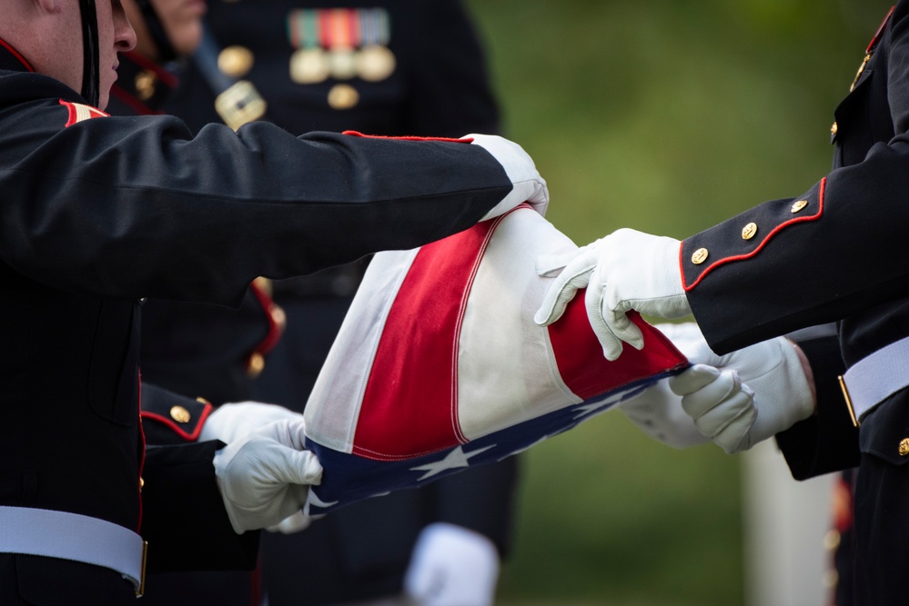 Military Funeral Honors are Conducted for U.S. Marine Corps Capt. Frederick Smith in Section 34