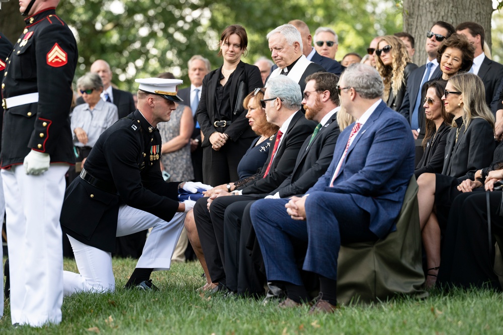 Military Funeral Honors are Conducted for U.S. Marine Corps Capt. Frederick Smith in Section 34