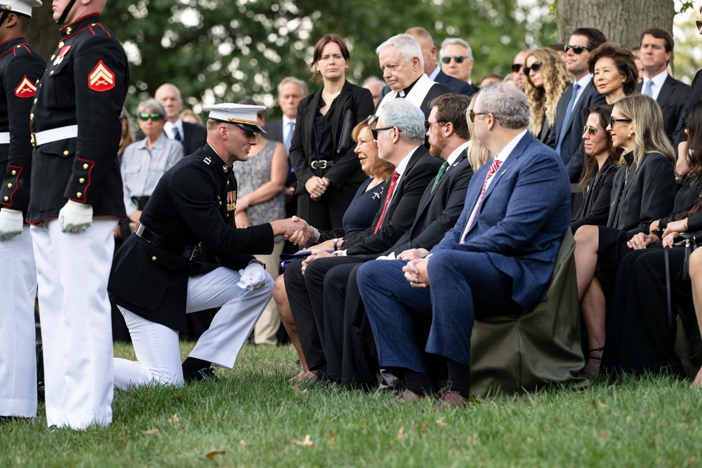 Military Funeral Honors are Conducted for U.S. Marine Corps Capt. Frederick Smith in Section 34