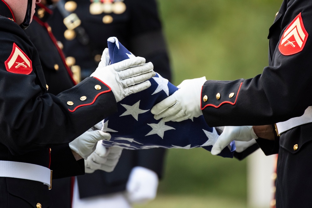 Military Funeral Honors are Conducted for U.S. Marine Corps Capt. Frederick Smith in Section 34