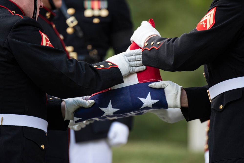 Military Funeral Honors are Conducted for U.S. Marine Corps Capt. Frederick Smith in Section 34