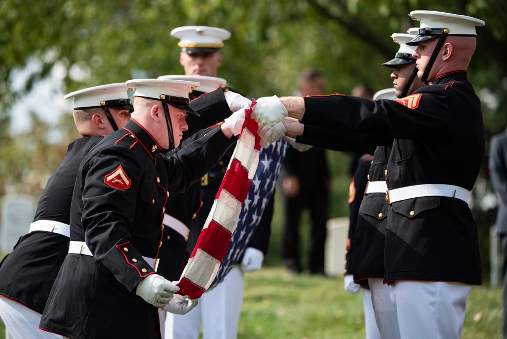 Military Funeral Honors are Conducted for U.S. Marine Corps Capt. Frederick Smith in Section 34