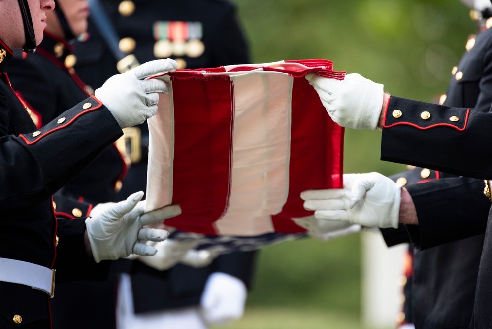 Military Funeral Honors are Conducted for U.S. Marine Corps Capt. Frederick Smith in Section 34