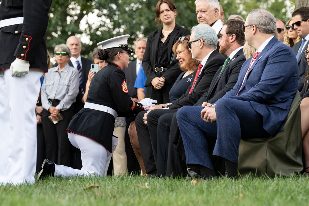 Military Funeral Honors are Conducted for U.S. Marine Corps Capt. Frederick Smith in Section 34