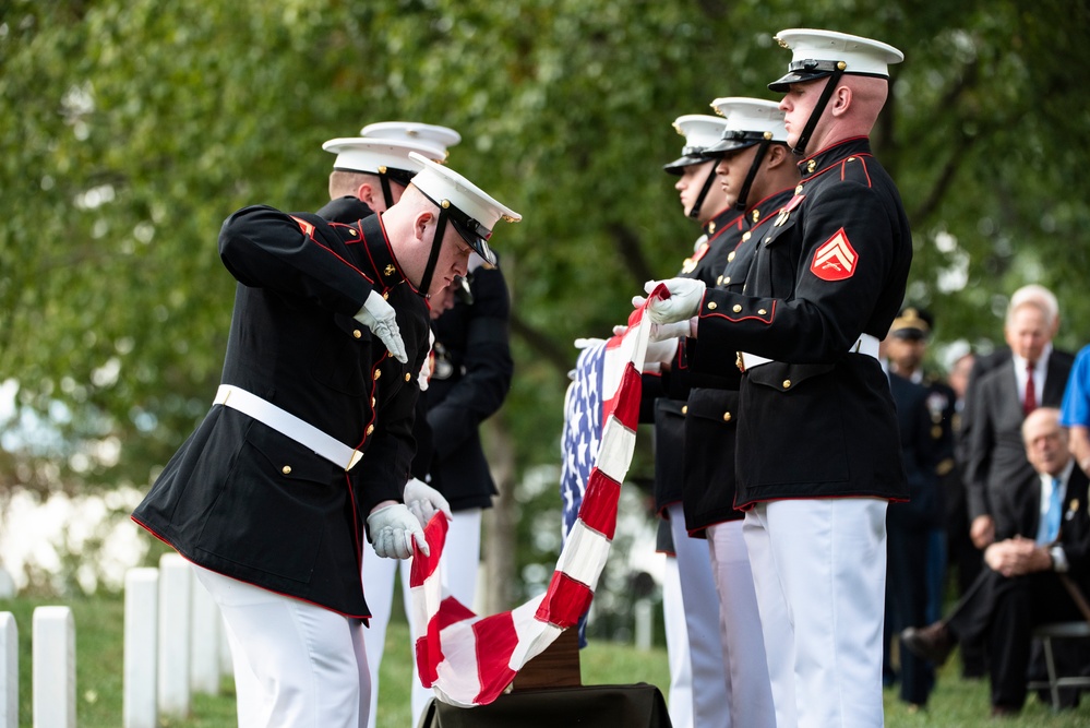 Military Funeral Honors are Conducted for U.S. Marine Corps Capt. Frederick Smith in Section 34