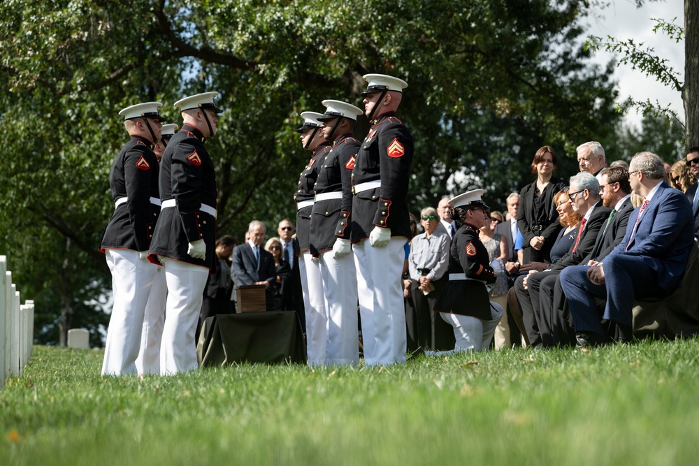 Military Funeral Honors are Conducted for U.S. Marine Corps Capt. Frederick Smith in Section 34